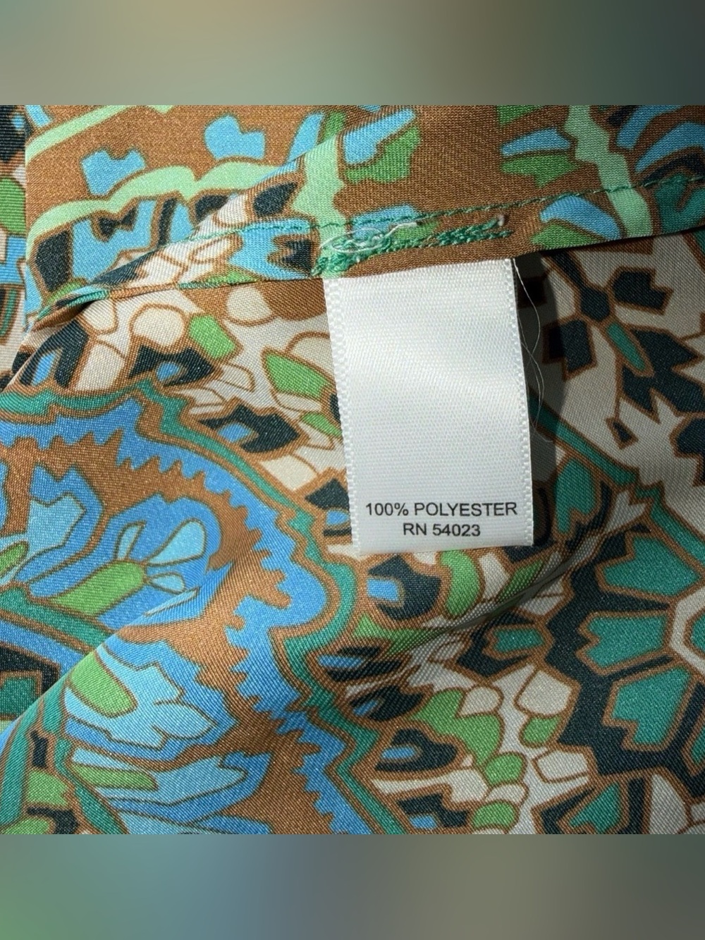 Banana Republic Paisley Cowl Neck Sleeveless Blouse XS - Picture 6 of 6